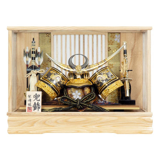 手漉き和紙格子「和魂光明」兜ケース飾り