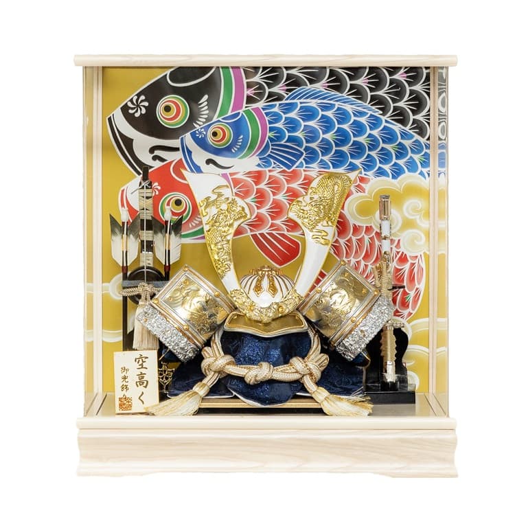 兜ケース飾り「空高く(白金)」