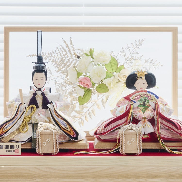 「花あかり」親王ケース飾り(2WAY飾り)