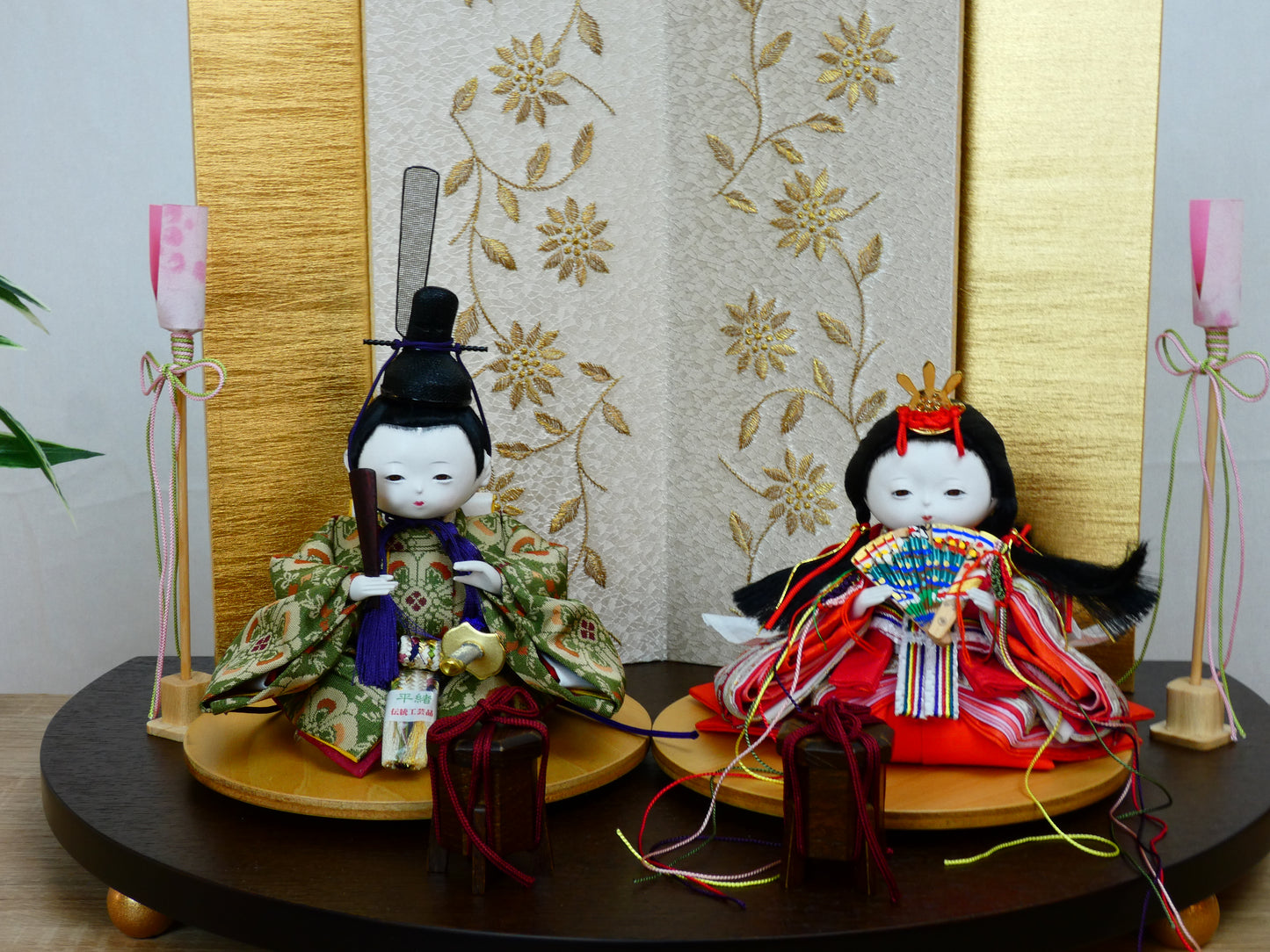 おぼこ雛 金襴衣装 親王飾り 伝統工芸「桐塑頭」