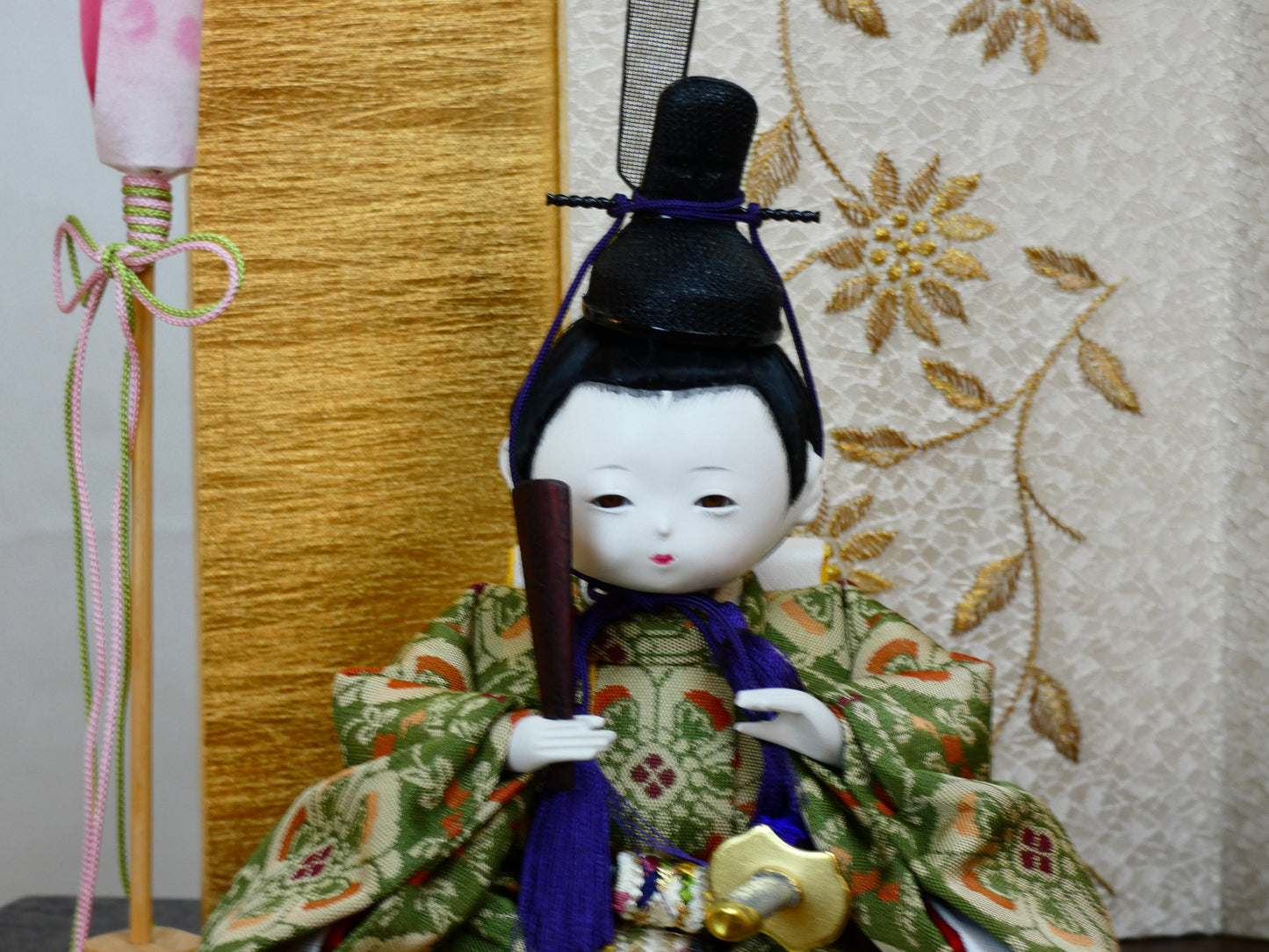おぼこ雛 金襴衣装 親王飾り 伝統工芸「桐塑頭」