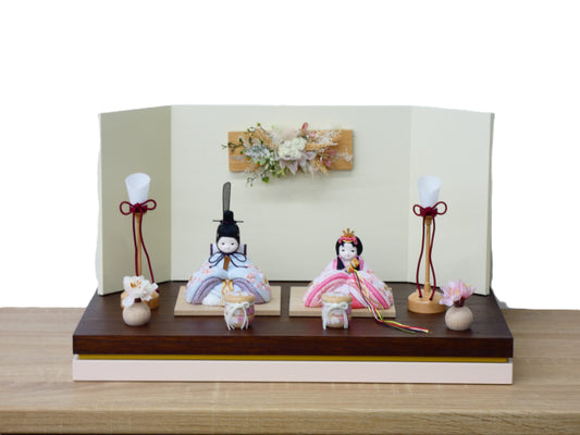 プレミアムコンパクト 木目込み親王飾り №3