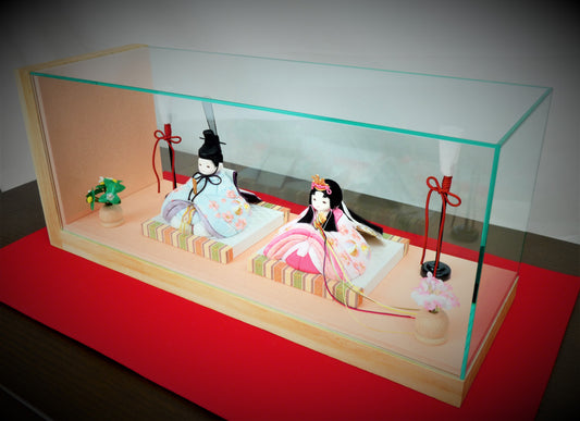 プレミアムコンパクト雛 ケース入り木目込み親王飾り 2210J