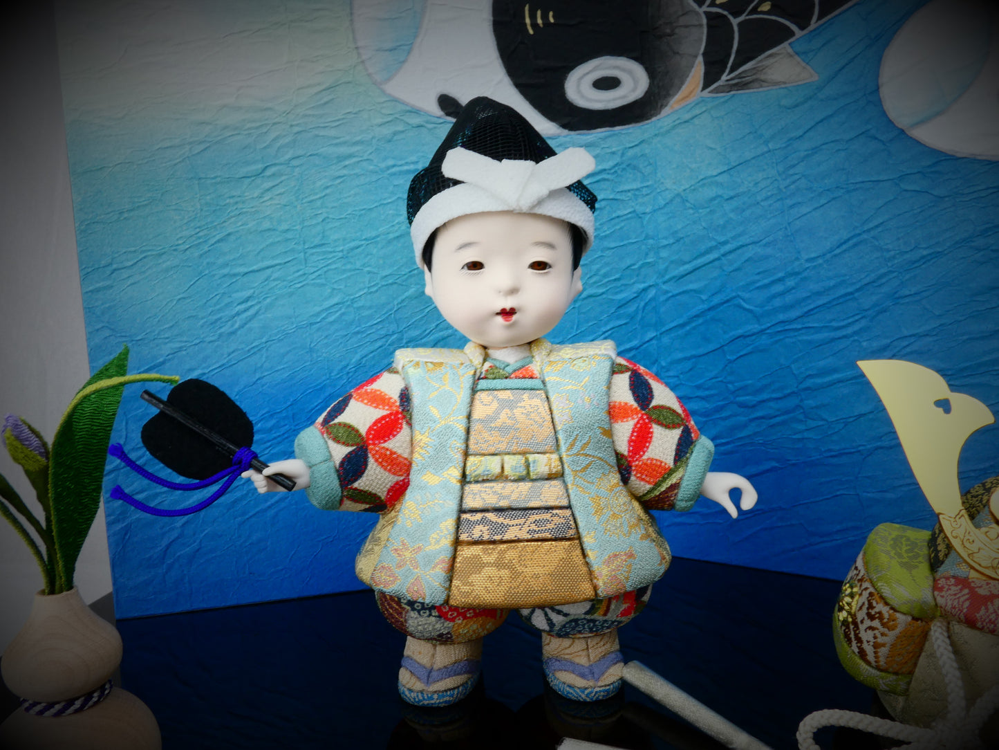 伝統工芸 桐塑胡粉仕上げ 大将飾り 54032