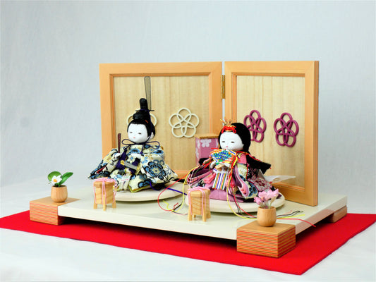 おぼこ雛 金襴衣装 親王飾り 伝統工芸「桐塑頭」