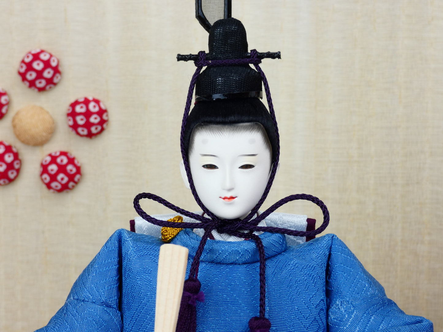 ふるさとやまがた雛 「紅花・阿波藍」手染め 親王飾り