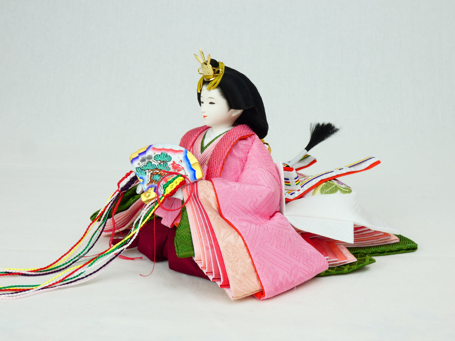 ふるさとやまがた雛 「紅花・阿波藍」手染め 親王飾り