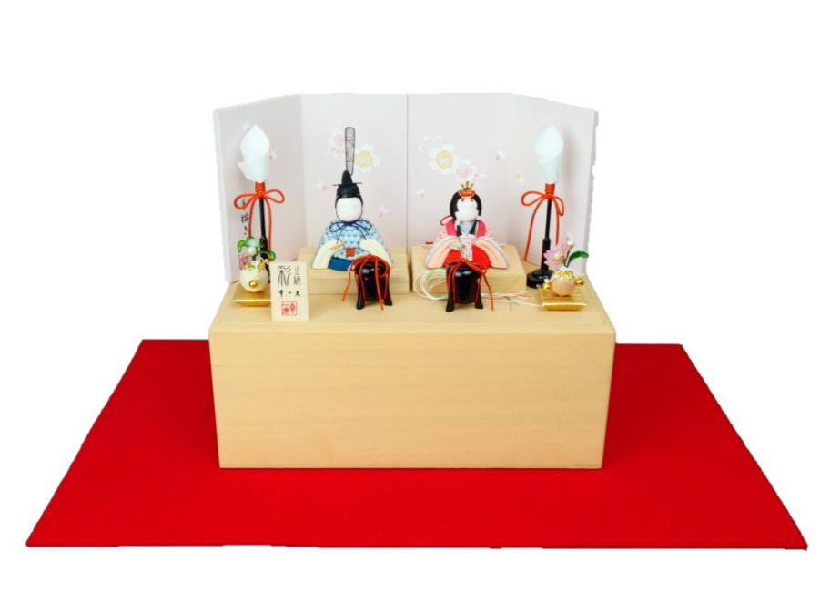 幸一光作 木目込み正絹衣裳収納箱飾り