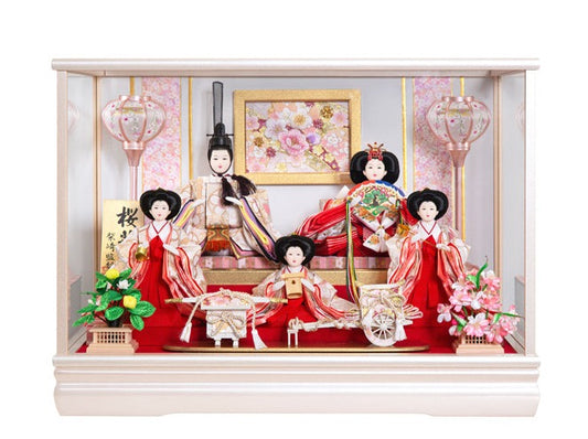 「桜華雛」五人ケース飾り