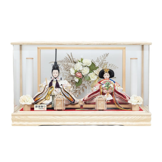 「花あかり」親王ケース飾り(2WAY飾り）