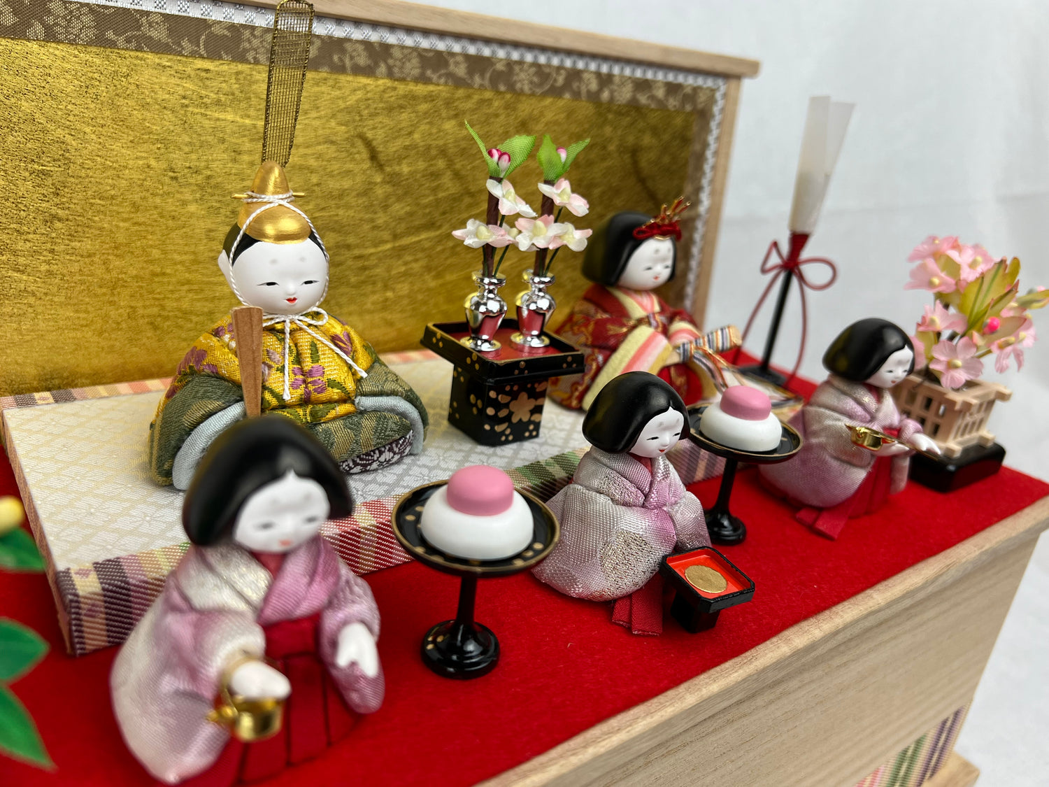 木目込み五人飾り「姫ひいな」収納タイプ №5 – 人形の柴崎オンラインストア