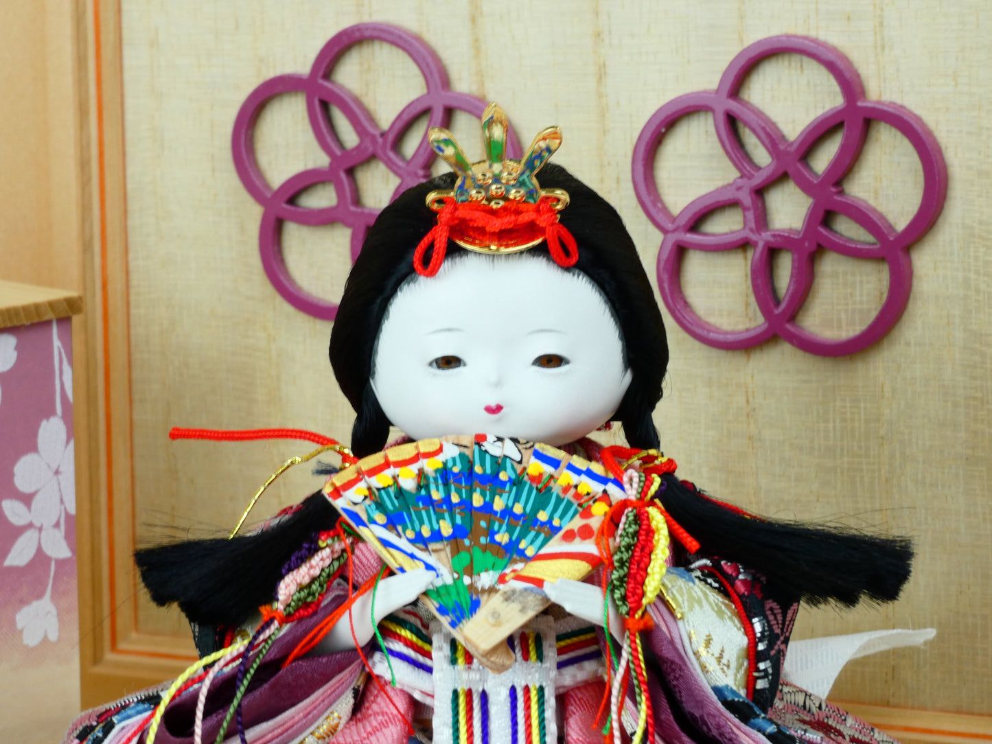 おぼこ雛 金襴衣装 親王飾り 伝統工芸「桐塑頭」