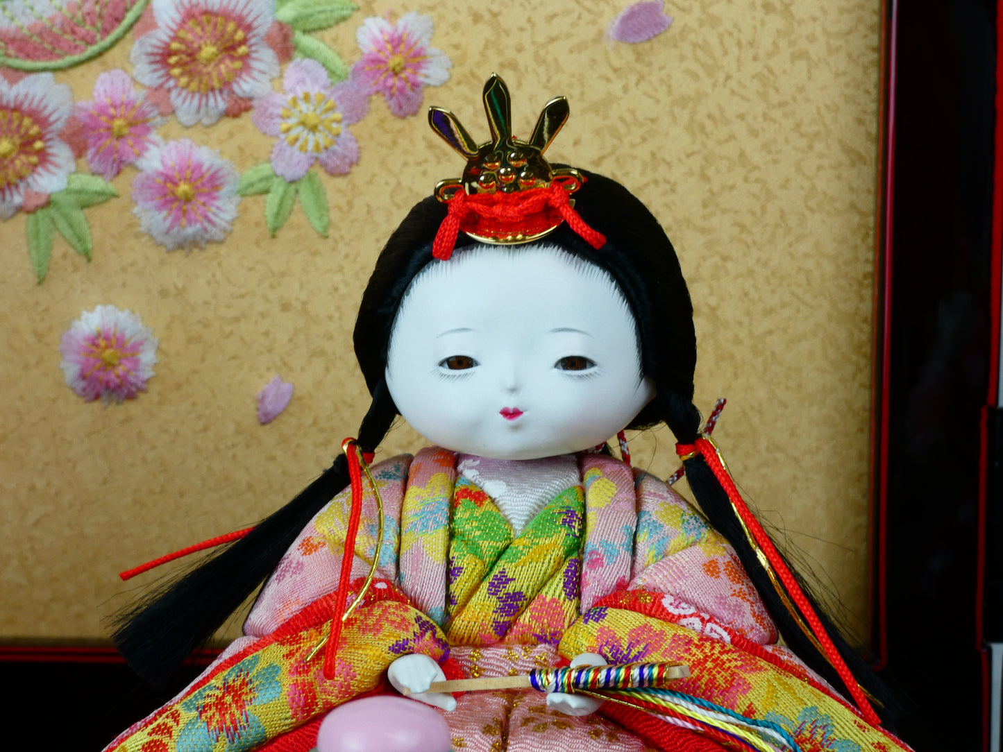おぼこ雛 木目込み親王収納飾り 伝統工芸「桐塑頭」